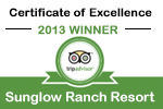 Sunglow Ranch Travelers Choice Award